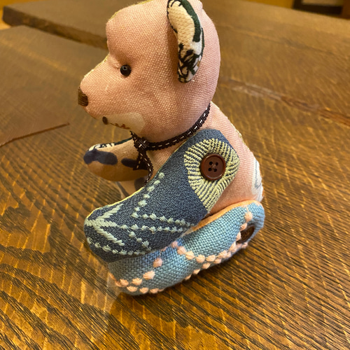 ミナペルホネンファブリックのハギレで作ったベア ぬいぐるみ noel+