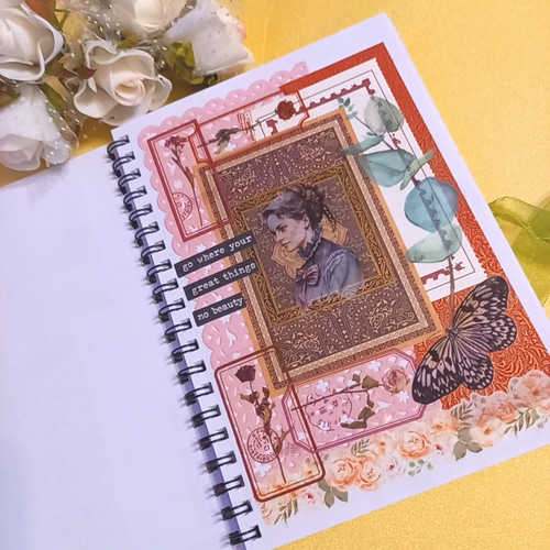 ジャンクジャーナル コラージュ 雑記帳 紙もの ハンドメイド