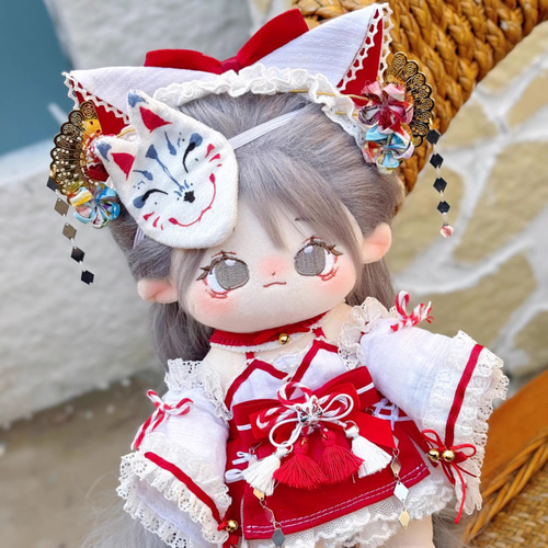 20cm着せ替えぬいぐるみ服 神の少女セット 着せ替え人形 ぬいぐるみ