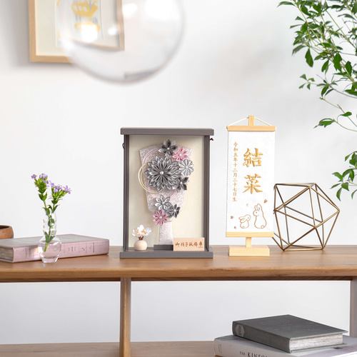 ことの羽子板（0117）かれん Tケース｜コンパクトな木製羽子板飾り