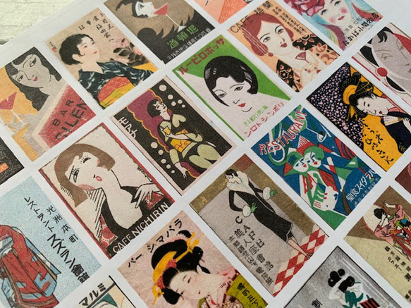 昭和レトロ 懐かしいマッチラベルのシール 7 シール・ステッカー