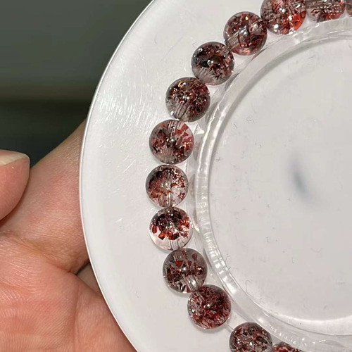 6.9mm 天然無処理 レピドクロサイトインクォーツ ブレスレット