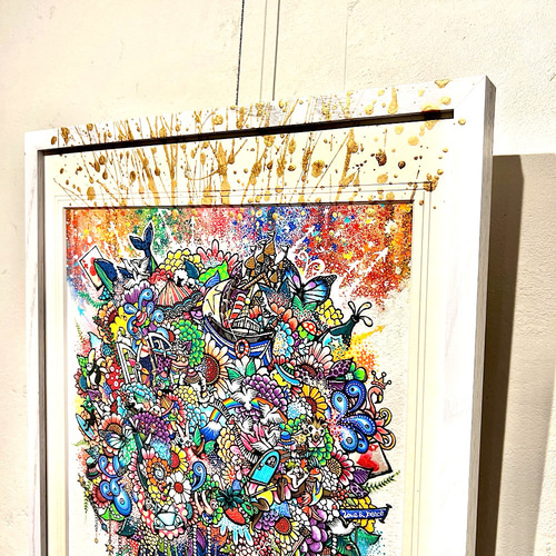 アート あなたに贈る幸せの花束 複製画 ジークレー版画 絵画 inabayuka