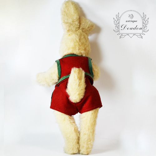 ヴィンテージ 赤い服着たうさぎ ぬいぐるみ【s0241】 ぬいぐるみ