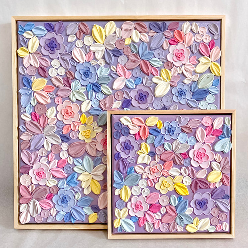 テクスチャーアート フラワーアート 現代アート アートパネル