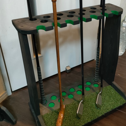 ゴルフクラブスタンド13本＋7本 塗装仕上4色より【組立て完成品でお