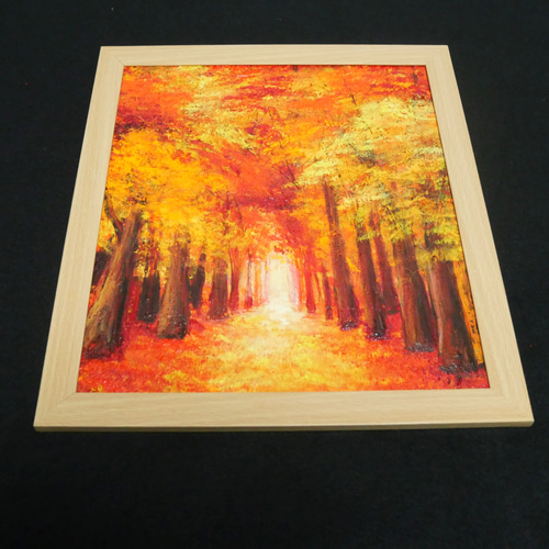 油絵 油彩 油彩画 絵画【秋の森】 絵画 HR 通販 18344008｜Creema
