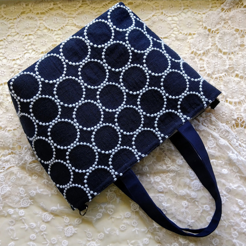 トートバッグ*minaperhonenのファブリックを使って*タンバリン