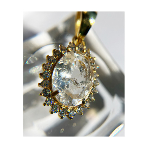 4.16ct ロシア産 フェナカイト ペンダント 証明書付き SILVER925製