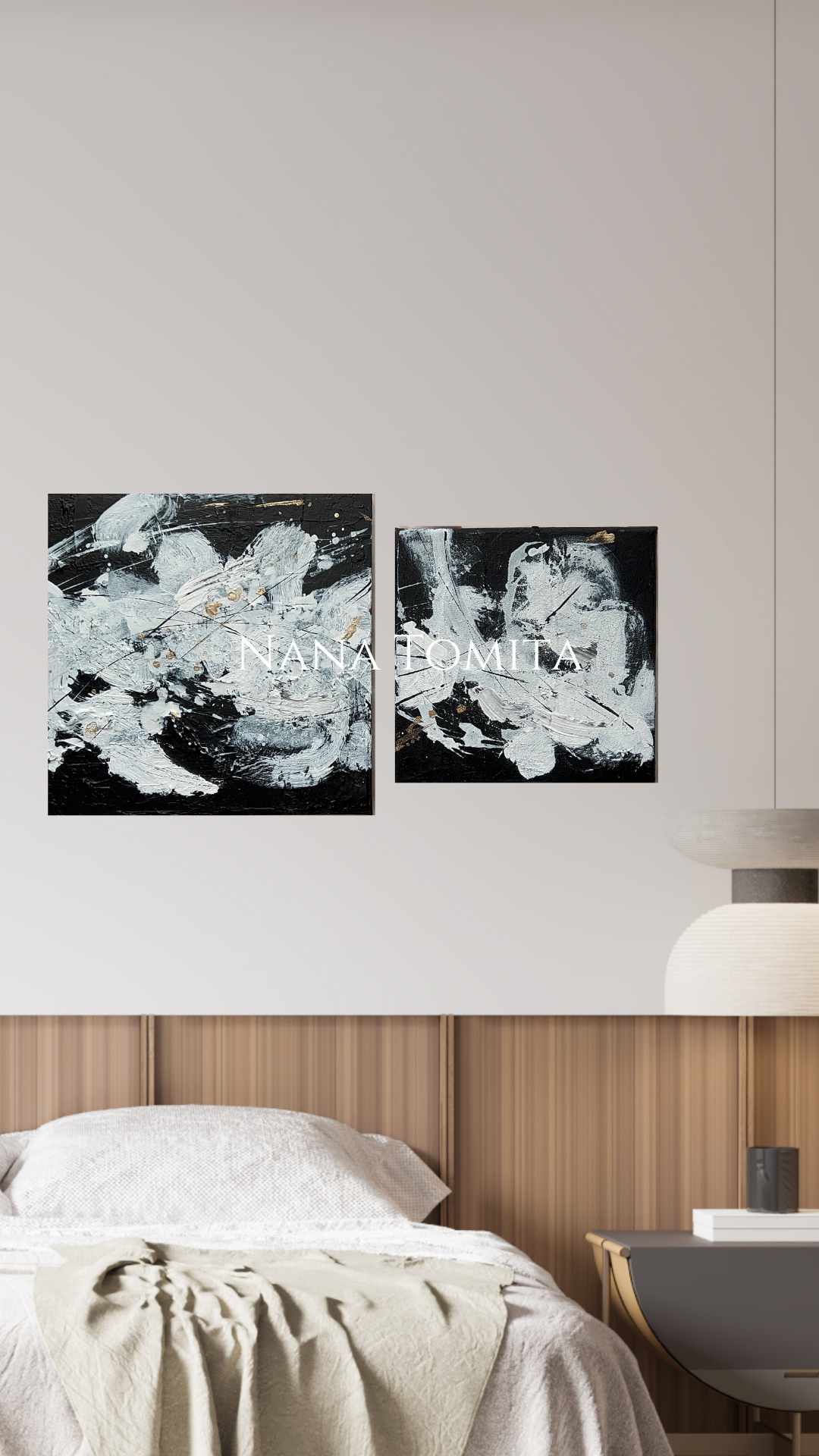 インテリア/和風/禅/絵画/アート/抽象画/モダン/ホテル/ゴールド/波