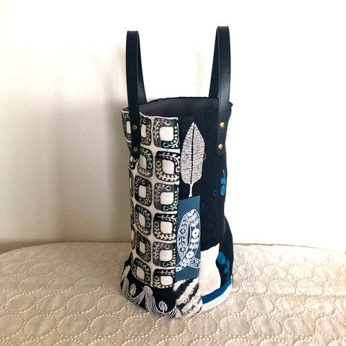 一点物 送料無料 ミナペルホネン バケツ型トートバッグ ハンドメイド