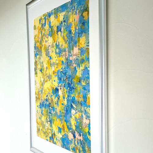 イン・ザ・パラダイス / 抽象画 77×56㎝ B2 額縁セット 原画1点のみ