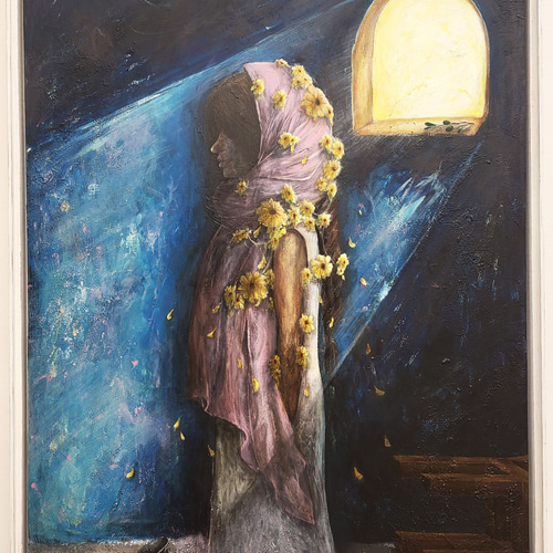 戦場に在る静寂の時 / モダン画 キャンバス 145×112㎝ F80号 原画限り