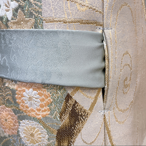 銀糸煌めく刺繍帯 サッシュベルト高級感抜群 刺繍帯 W55〜75cm 高級帯