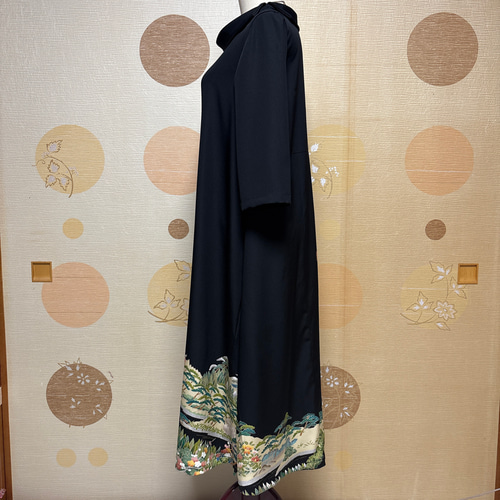 留袖リメイクシルクワンピース 新郎新婦母 結婚式 披露宴 七五三 卒業