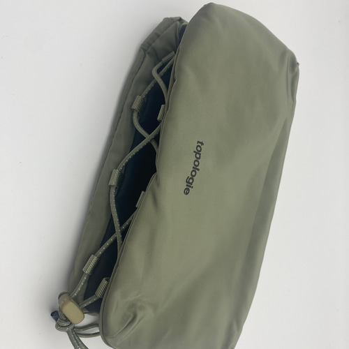 topologieショルダーバッグ ボトルサコッシュ グリーン ストラップ付き