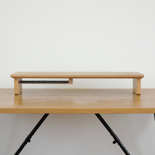 オーク無垢材】デスクシェルフ(710mm幅) 棚・シェルフ・ラック BE