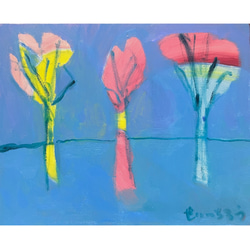 fish-ish】F15 絵画 原画 油絵 油彩 キャンバス 抽象画 魚の絵 魚 北欧