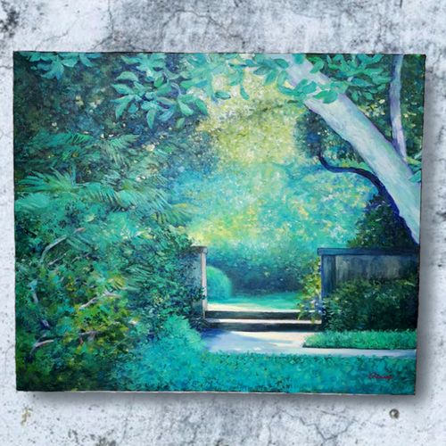 油絵 『焔心浄化』 F4アート 原画 一点物 開運 インテリア 油絵 『焔心