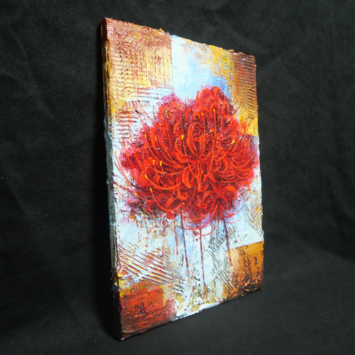 油絵 油彩 油彩画 絵 絵画 【彼岸花】 絵画 HR 通販 19107820