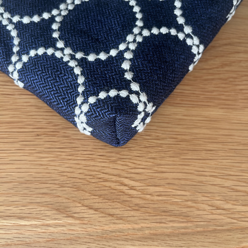 mina perhonen tambourine 大きめポーチ ネイビー ミナペルホネン の