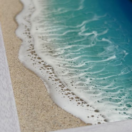 海を身近に感じる レジン オーシャンアート 2L判フォトフレームサイズ