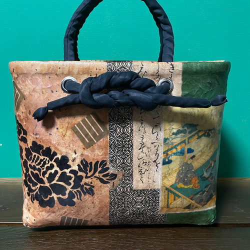 一閑張りバック/源氏香/和紙/和柄（IKK012） かごバッグ Jun 通販