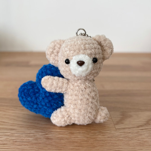 お好きな色で作成可能！くまちゃんキーホルダー】あみぐるみ くま くま