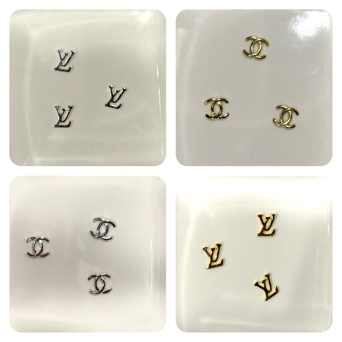 ネイルパーツ ロゴパーツ ロゴネイルパーツ ブランド cc lv デコパーツ