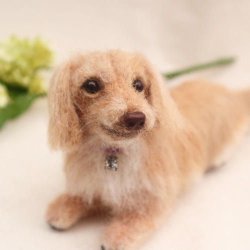 受注製作）♡羊毛フェルト ミニチュアダックス ダックスフンド 羊毛