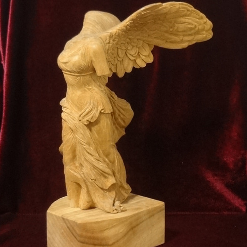 販売可 木彫刻 模刻 『 サモトラケのニケ 』 トルソ 天使 芸術 アート