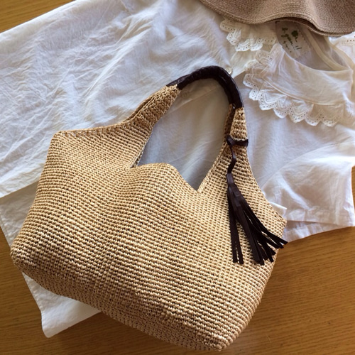 カラータイプオーダー／ラフィアの様なバッグヘレンカミンスキー風