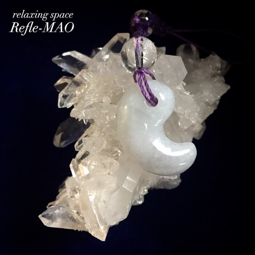 糸魚川ろうかん翡翠勾玉ストラップ付き その他アクセサリー Refle-MAO