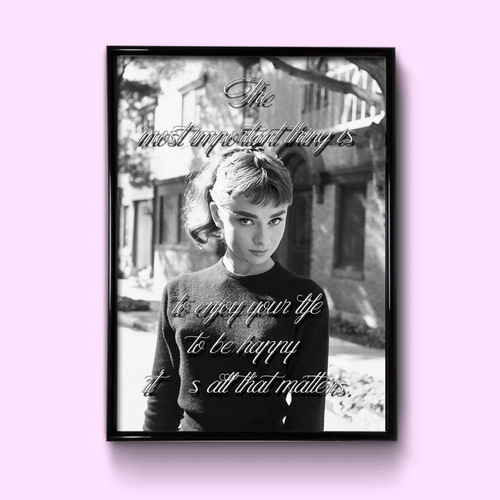 サイズが選べる,特大オードリー・ヘップバーンポスター,アートボード