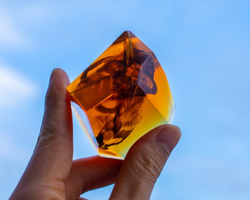 人工琥珀【鳥の羽Ver】artificial amber 立体・オブジェ ニケルxp 通販