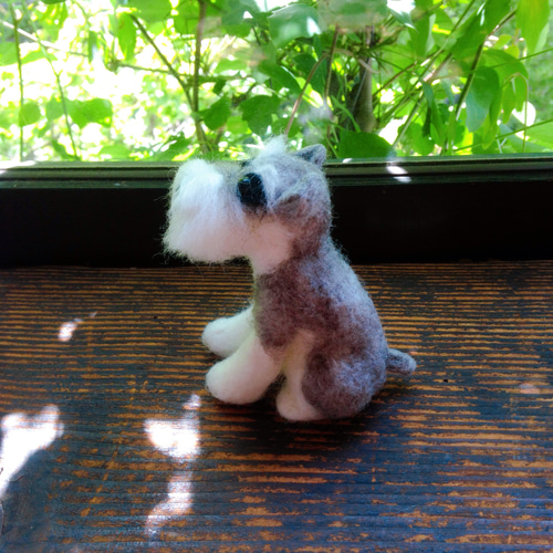 羊毛フェルト ミニチュアシュナウザー 羊毛フェルト fab! HandWorks