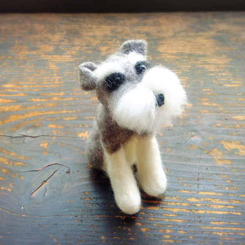 羊毛フェルト ミニチュアシュナウザー 羊毛フェルト fab! HandWorks