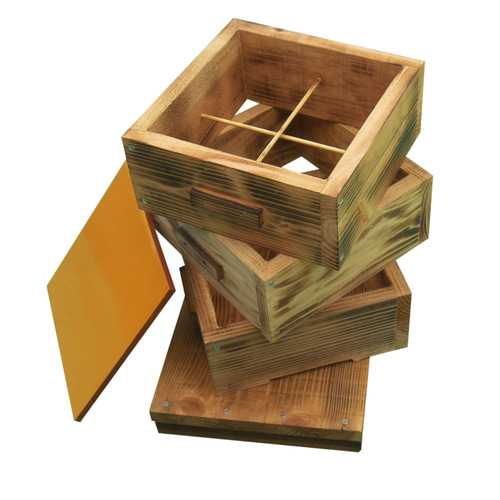 日本ミツバチ 巣箱 日本蜜蜂 重箱式3段 その他雑貨 遊蜂家 通販