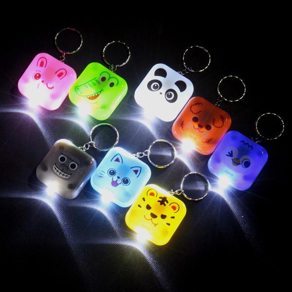 光るおもちゃ】『ましかくライトキーホルダー きょろりんズ』＜8柄＞の