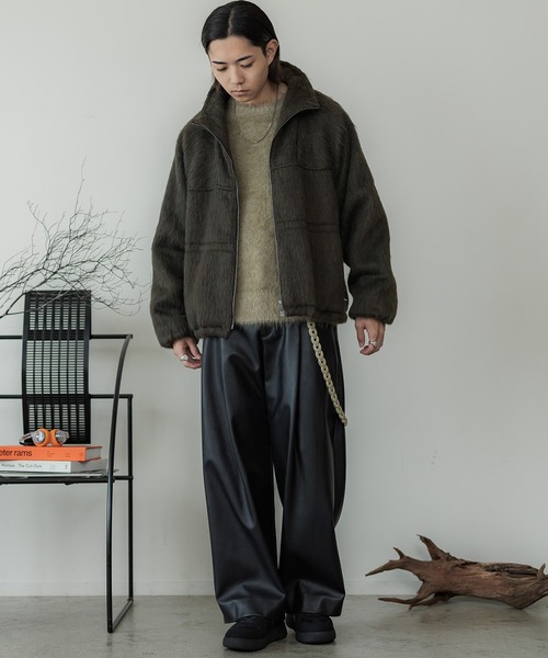 セール】WOOL BLEND SHAGGY SHORT BLOUSON（ブルゾン）｜WYM LIDNM