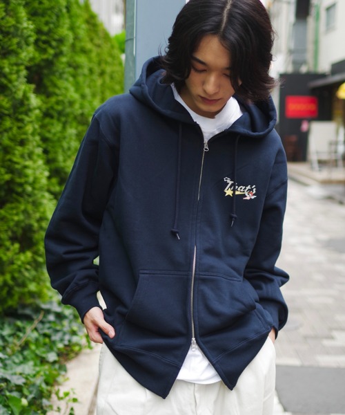 HEAVY WEIGHT 12.7oz “CAP BOY” LOGO ZIP HOODIE 長袖 パーカー 秋服