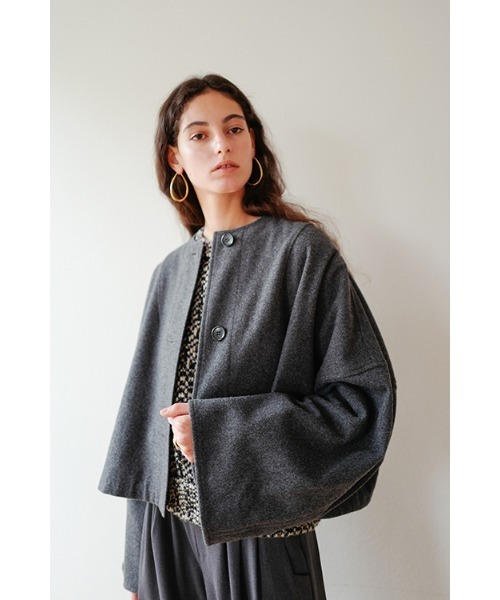 CLANE（クラネ）の「NO-COLLAR WIDE BLOUSON（ブルゾン）」 - WEAR