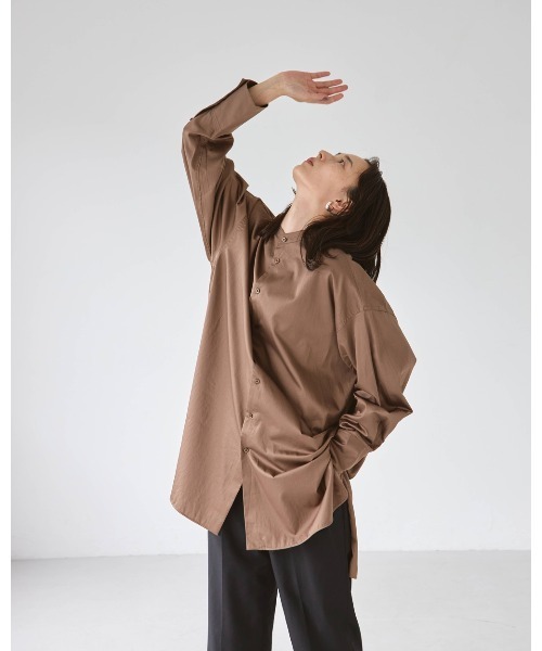 TODAYFUL（トゥデイフル）の「スタンドカラーオーバーシャツ（シャツ