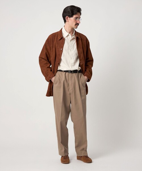 セール】＜Steven Alan＞ ブラッシュド コットン アウト ワンプリーツ