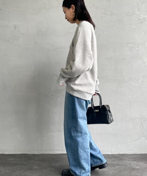 Americana/アメリカーナ] バックジップ ロゴプリントスウェット