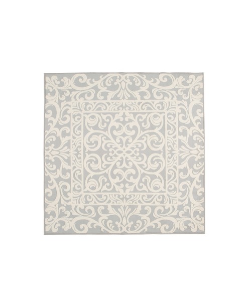 エルフィア ホットカーペットラグ L グレー×アイボリー 床暖房対応