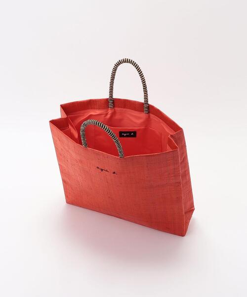 agnes b.（アニエスベー）の「ラフィアトートバッグ (MX02－05