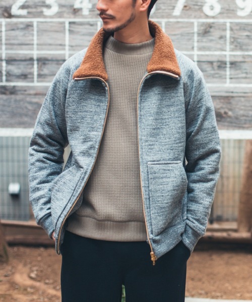 Jackman（ジャックマン）の「GG Sweat Boa Collar（ブルゾン）」 - WEAR