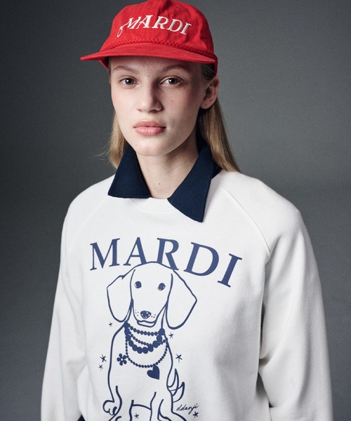 セール】SWEATSHIRT RAGLAN SWING THE TAIL DDANJI PEARL NECKLACE