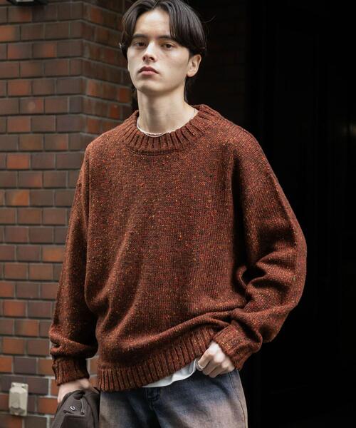 セール】『洗濯可』カラーネップニットプルオーバー（ニット/セーター